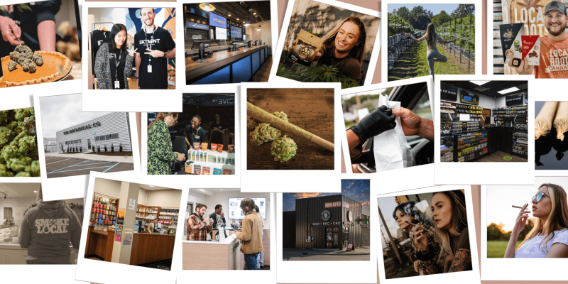 A photo collage of Michigan dispensaries that offer deals to first-time customers