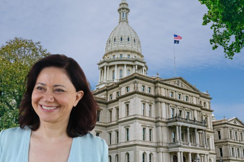 Photo Shadia Martini added in front of photo of Michigan State Capitol Building⁠