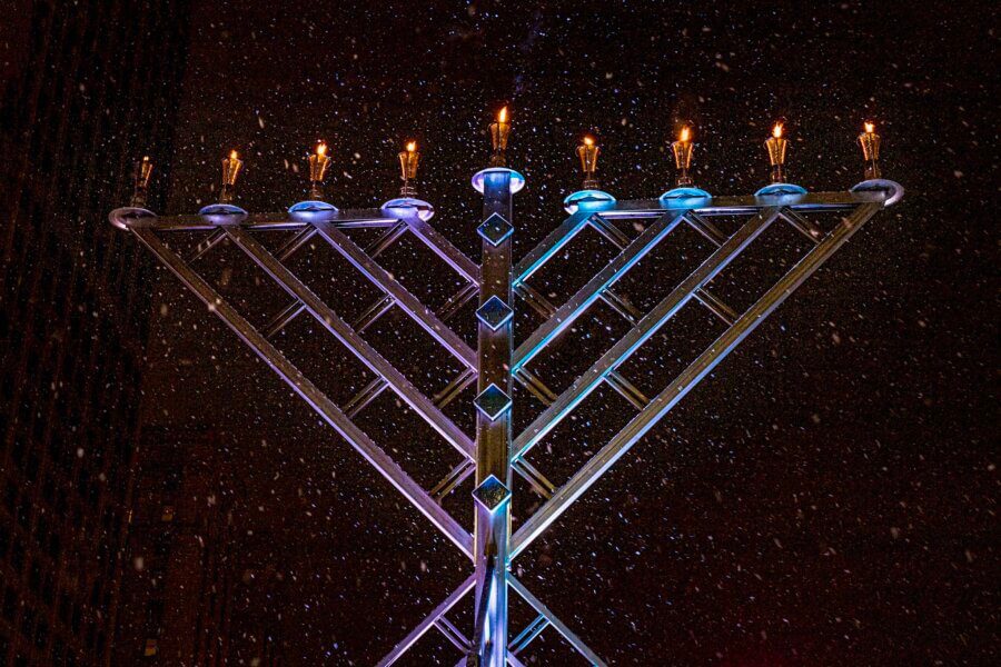A giant menorah