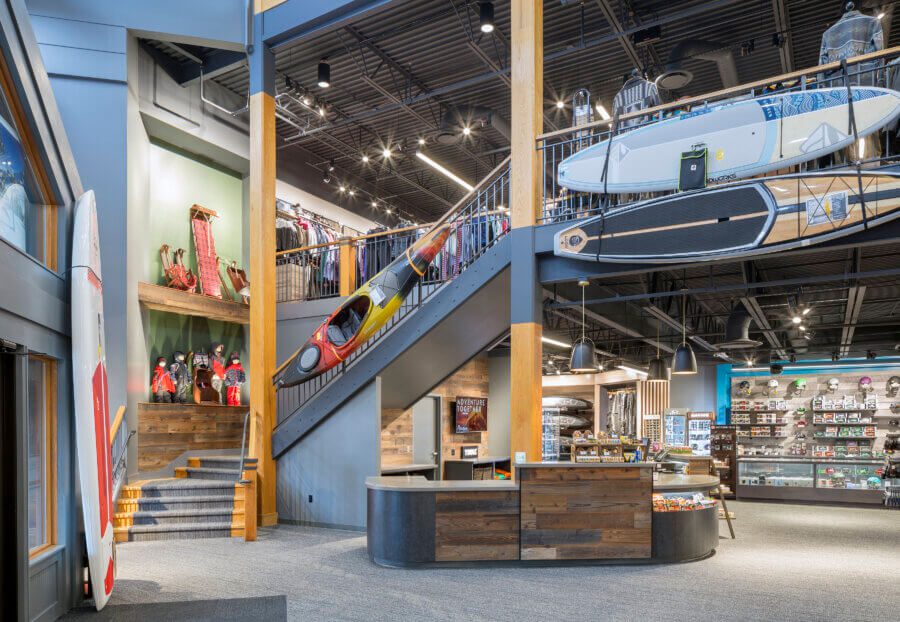 Interior view of Bill and Paul's Sporthaus in Grand Rapids