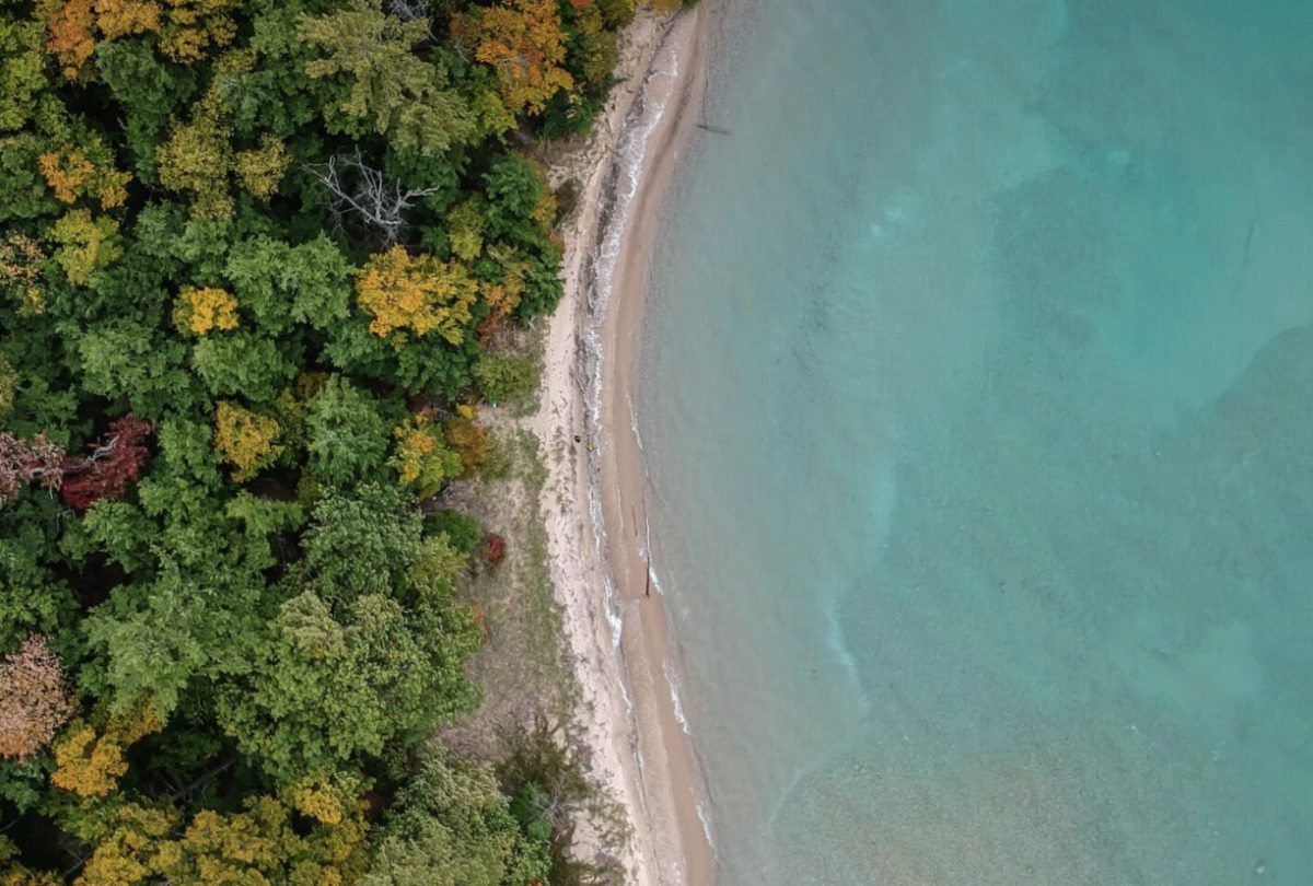 aerial view of Traverse City, Michigan