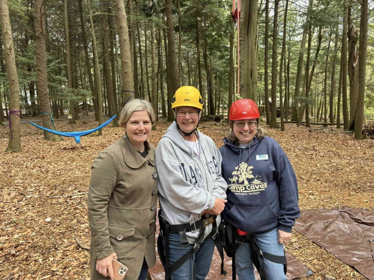 smiling camp attendees
