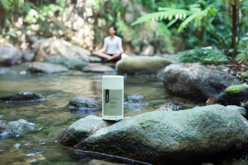 deodorant in a stream